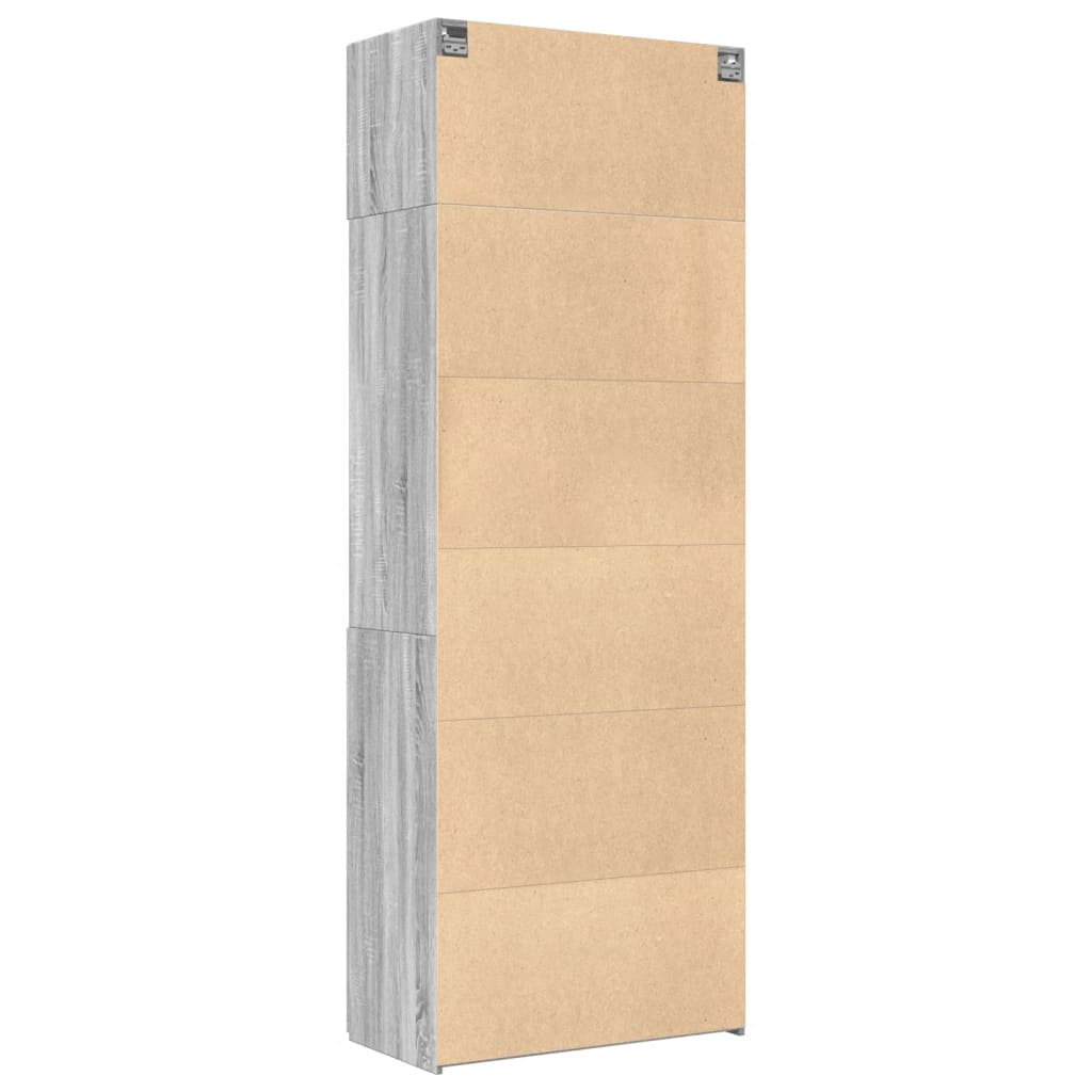 Armoire de rangement sonoma gris 80x42,5x225 cm