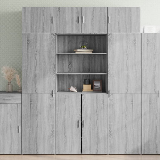 Armoire de rangement sonoma gris 80x42,5x225 cm