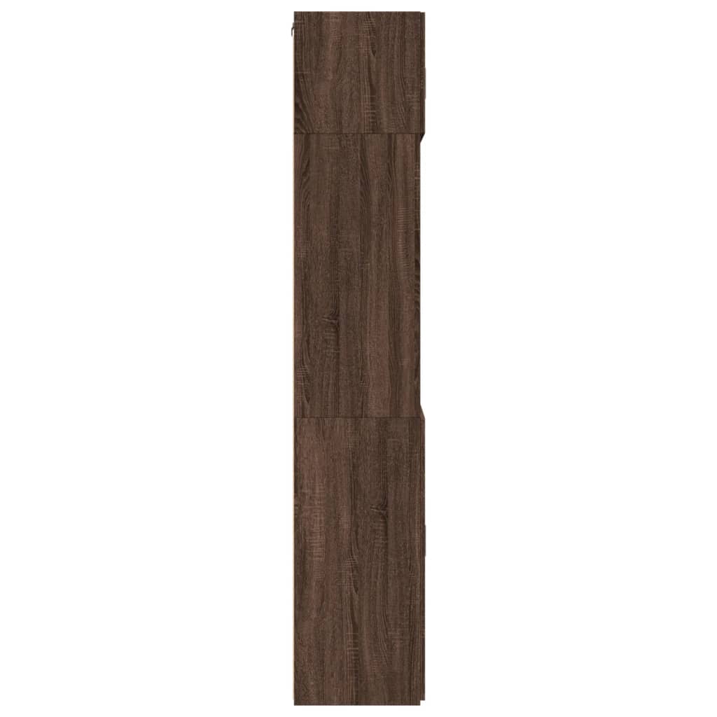 Armoire de rangement chêne brun 80x42,5x225cm bois d'ingénierie