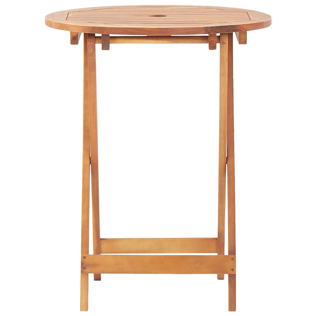 Ensemble de bistro 3 pcs beige résine tressée et bois massif