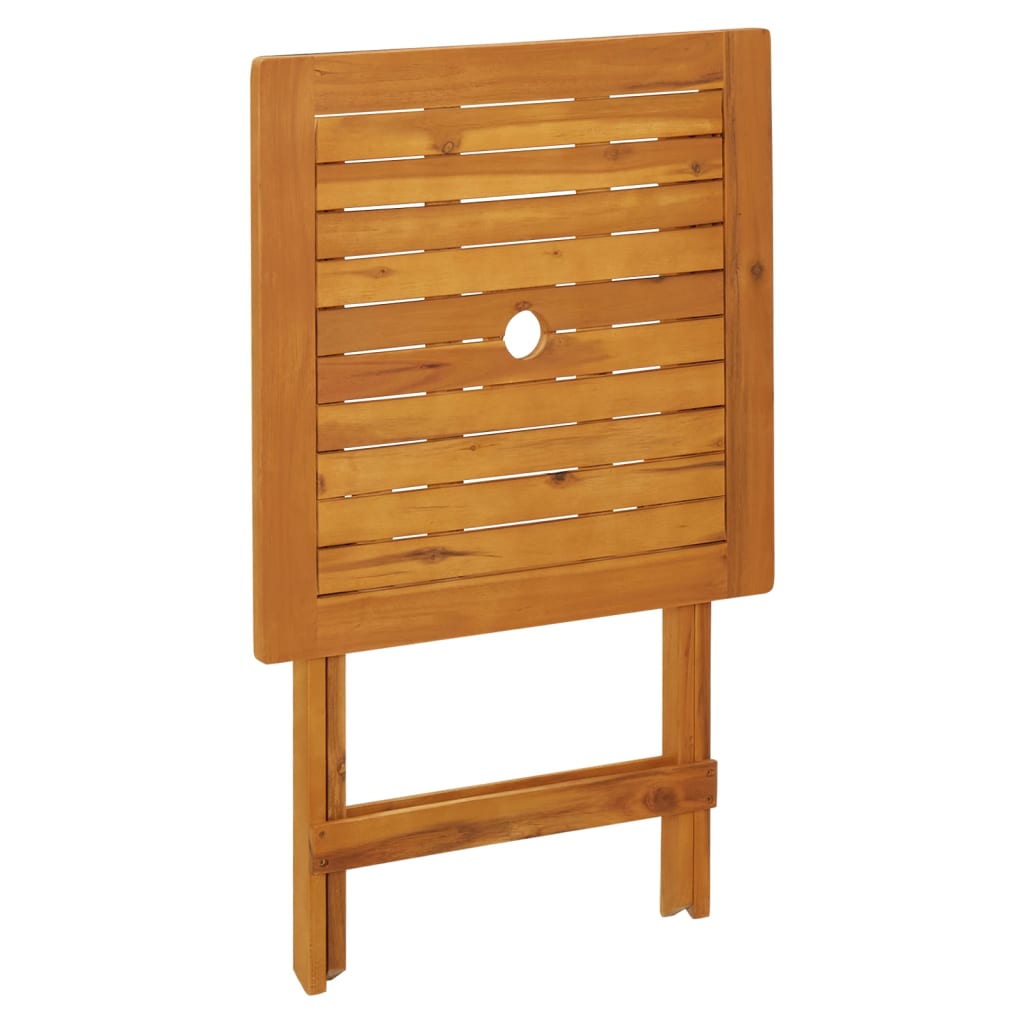 Ensemble de bistro 3 pcs beige résine tressée et bois massif