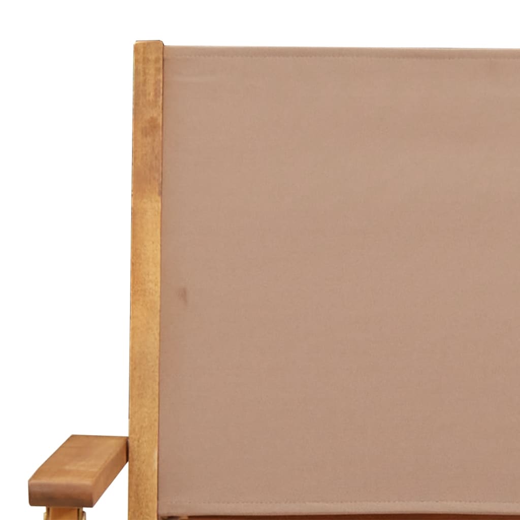 Ensemble de bistro 3 pcs taupe tissu et bois massif