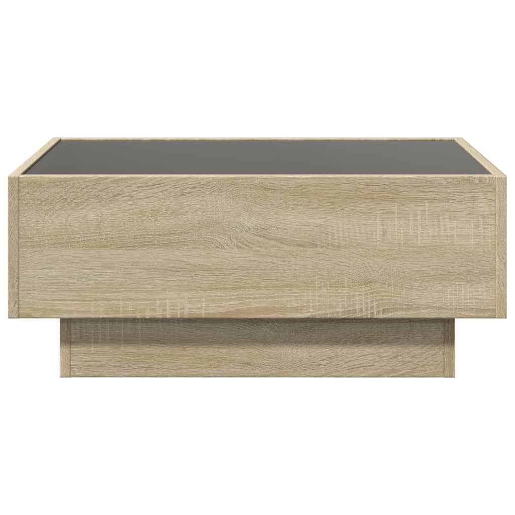 Table basse avec LED chêne sonoma 70x50x30 cm bois d'ingénierie