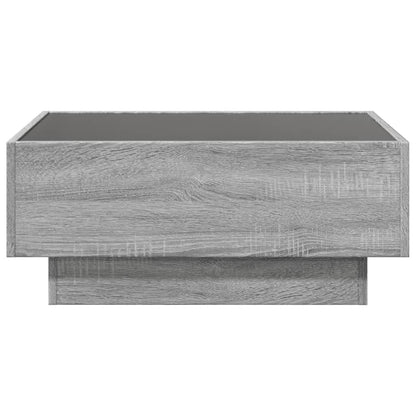 Table basse avec LED sonoma gris 70x50x30 cm bois d'ingénierie