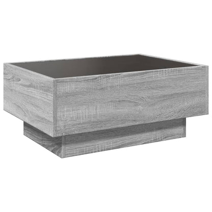 Table basse avec LED sonoma gris 70x50x30 cm bois d'ingénierie