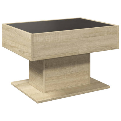 Table basse avec LED chêne sonoma 70x50x45 cm bois d'ingénierie