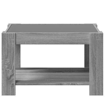 Table basse avec LED sonoma gris 73x53x45 cm bois d'ingénierie