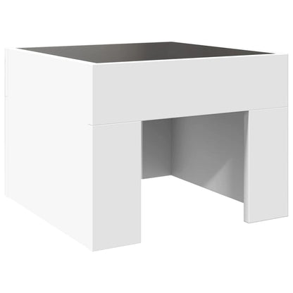 Table basse avec LED infini blanc 40x40x30 cm