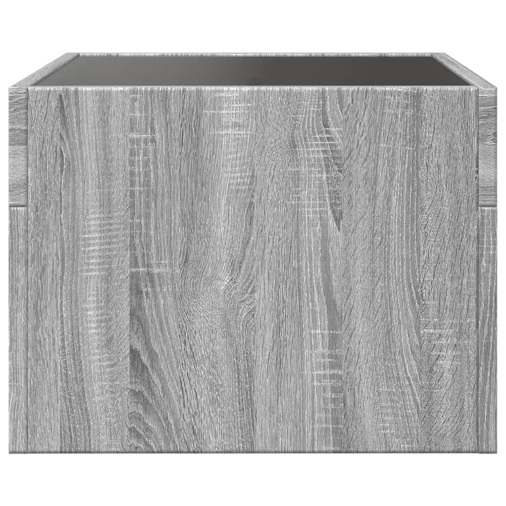 Table basse avec LED infini sonoma gris 40x40x30 cm