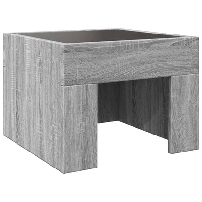 Table basse avec LED infini sonoma gris 40x40x30 cm