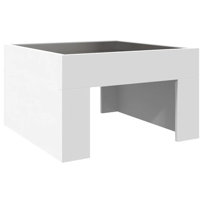 Table basse avec LED infini blanc 50x50x30 cm