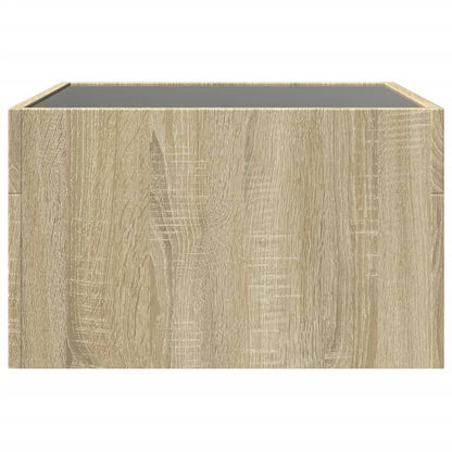 Table basse avec LED infini chêne sonoma 50x50x30 cm