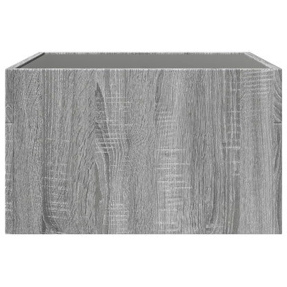 Table basse avec LED infini sonoma gris 50x50x30 cm