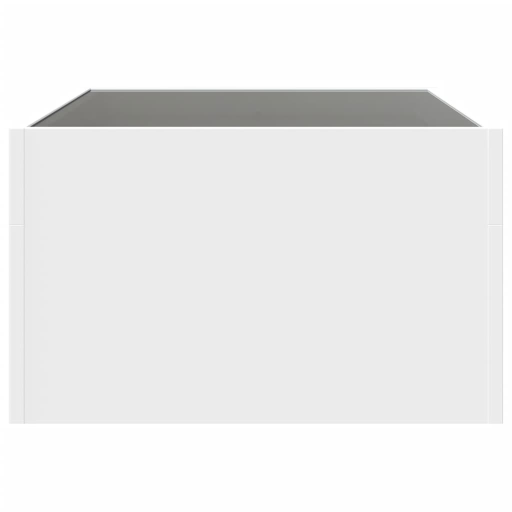 Table basse avec LED infini blanc 70x50x30 cm