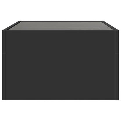 Table basse avec LED infini noir 70x50x30 cm