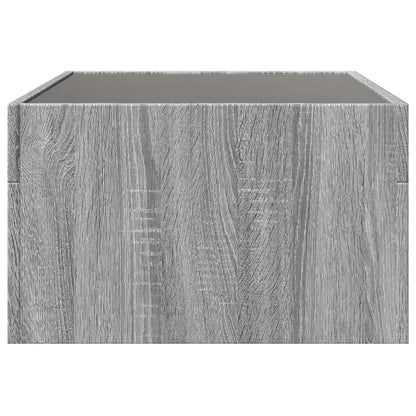 Table basse avec LED infini sonoma gris 70x50x30 cm