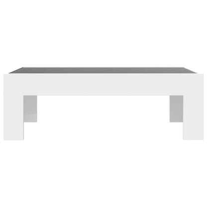 Table basse avec LED infini blanc 90x50x30 cm