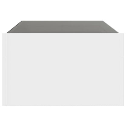 Table basse avec LED infini blanc 90x50x30 cm