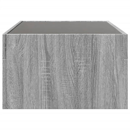 Table basse avec LED infini sonoma gris 90x50x30 cm