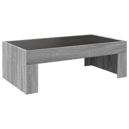 Table basse avec LED infini sonoma gris 90x50x30 cm