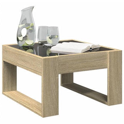 Table basse avec LED infini chêne sonoma 50x53x30 cm