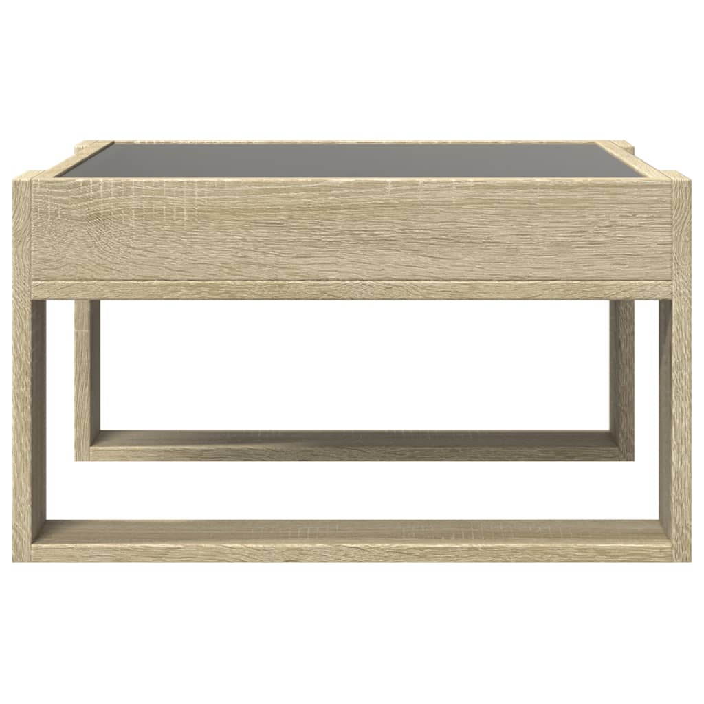 Table basse avec LED infini chêne sonoma 50x53x30 cm