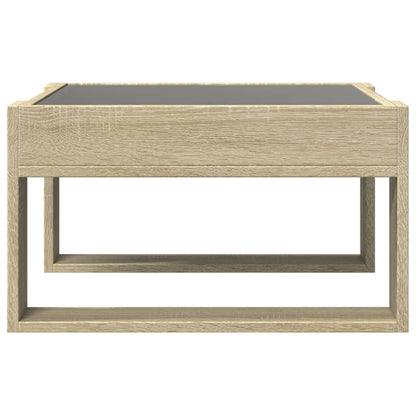 Table basse avec LED infini chêne sonoma 50x53x30 cm