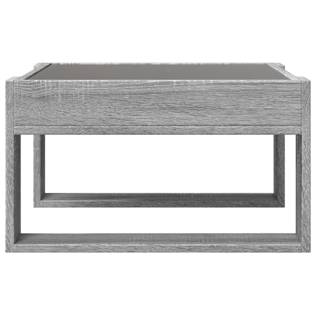 Table basse avec LED infini sonoma gris 50x53x30 cm