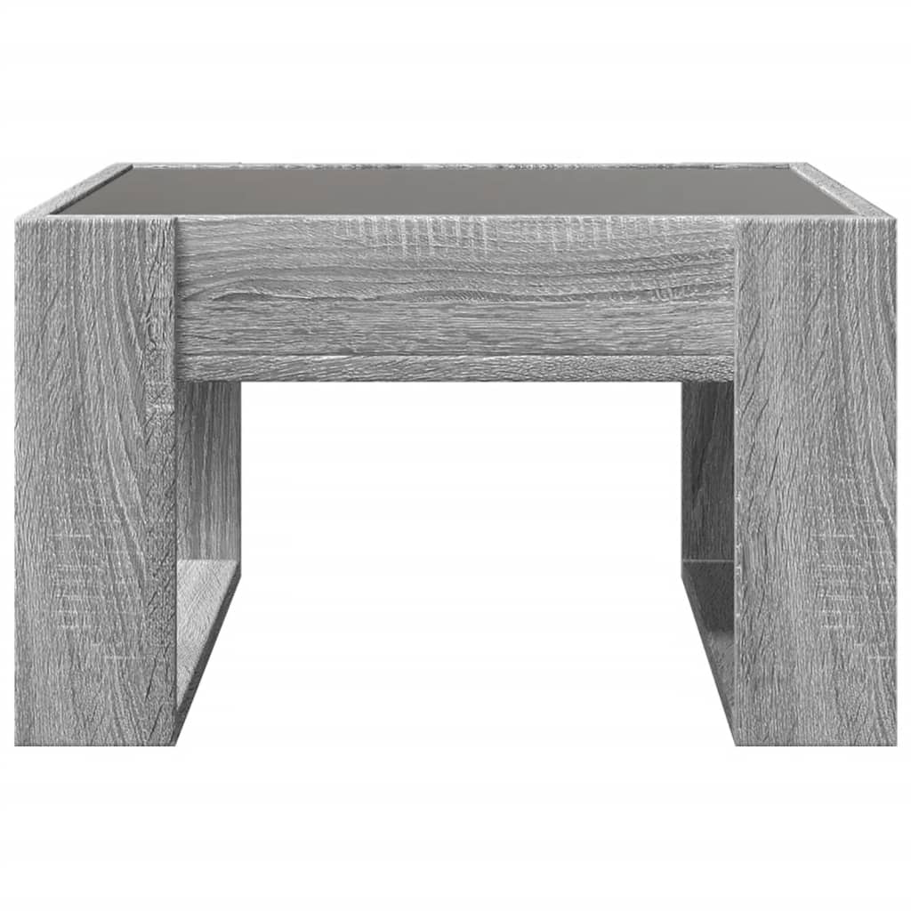 Table basse avec LED infini sonoma gris 50x53x30 cm