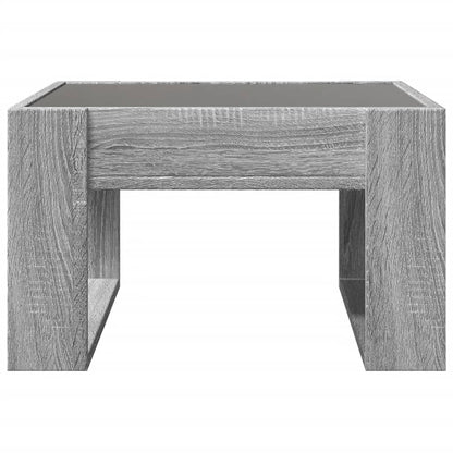 Table basse avec LED infini sonoma gris 50x53x30 cm