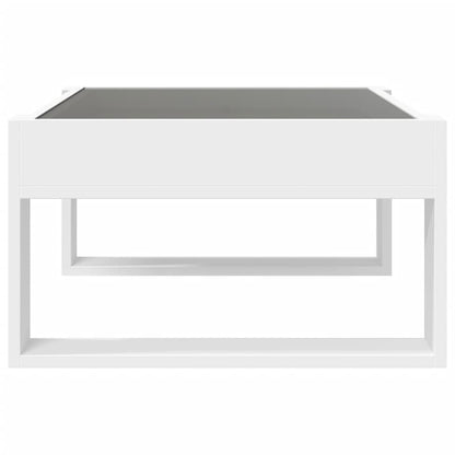 Table basse avec LED infini blanc 70x53x30 cm