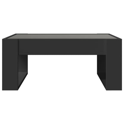 Table basse avec LED infini noir 70x53x30 cm