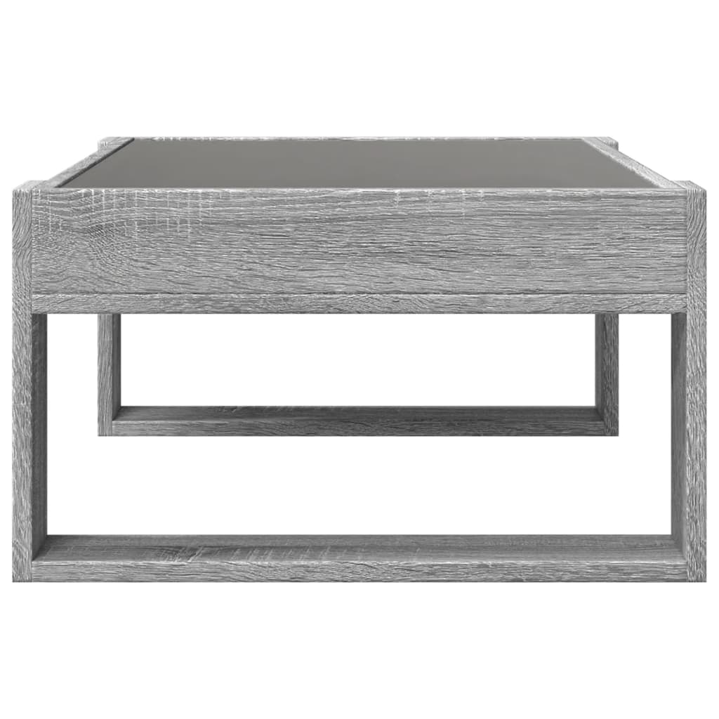 Table basse avec LED infini sonoma gris 70x53x30 cm