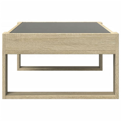 Table basse avec LED infini chêne sonoma 90x53x30 cm