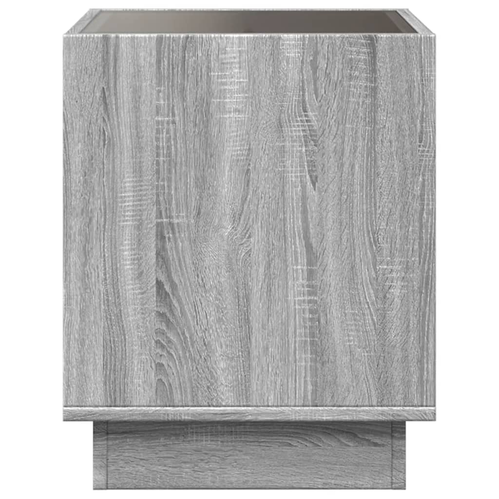 Table basse avec LED infini sonoma gris 50x50x50 cm