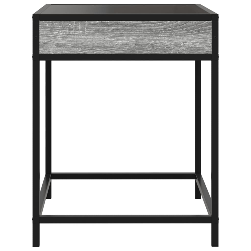 Table basse avec LED Infinity sonoma gris 40x40x51 cm