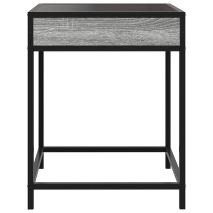 Table basse avec LED Infinity sonoma gris 40x40x51 cm