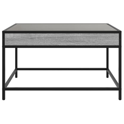 Table basse avec LED infini sonoma gris 70x50x41 cm