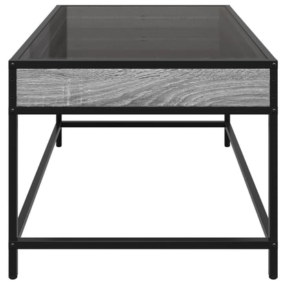 Table basse avec LED infini sonoma gris 70x50x41 cm