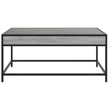 Table basse avec LED infini sonoma gris 90x50x41 cm