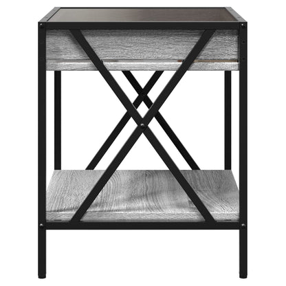 Table basse avec LED Infinity sonoma gris 40x40x49 cm