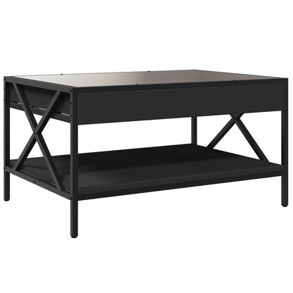 Table basse avec LED infini noir 70x50x38 cm