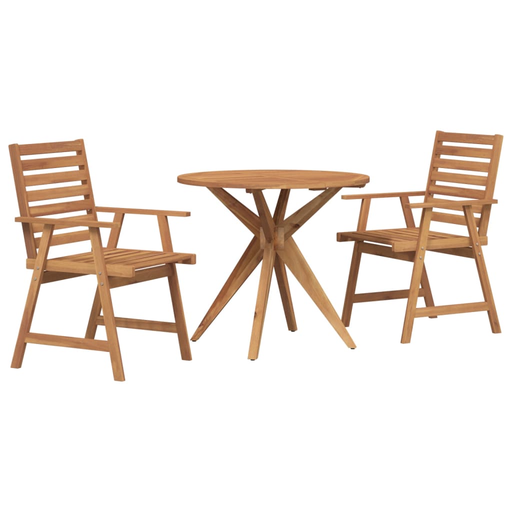 Ensemble à manger de jardin 3 pcs Bois d'acacia solide