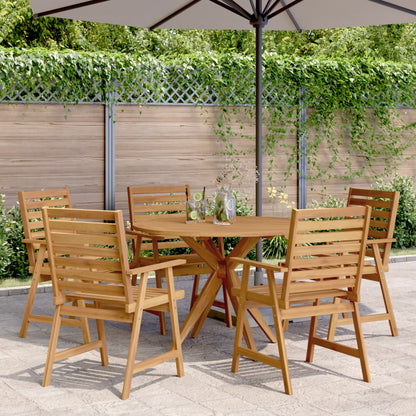 Ensemble à manger de jardin 6 pcs Bois d'acacia solide