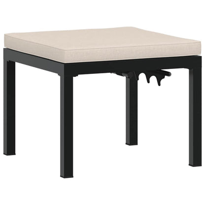 Ensemble de banc de jardin avec coussins 4 pcs noir