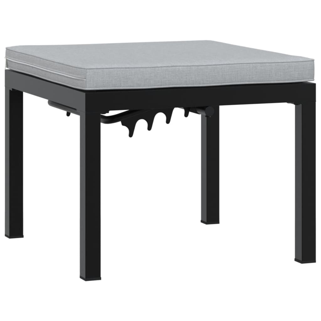 Ensemble de banc de jardin avec coussins 3 pcs noir