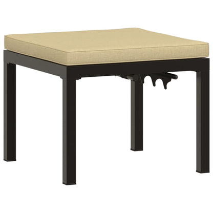 Ensemble de banc de jardin avec coussins 3 pcs noir