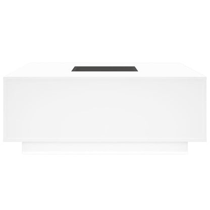 Table basse avec LED infini blanc 100x100x40 cm