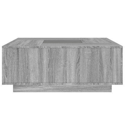 Table basse avec LED infini sonoma gris 100x100x40 cm