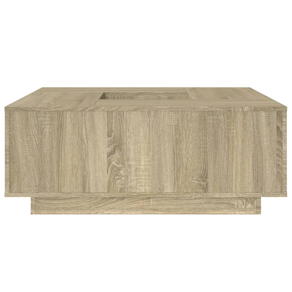 Table basse chêne sonoma 100x100x40 cm bois d'ingénierie